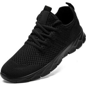 ⚡Mens Black Running Fashion Tennis Walking Lightweight Athletic Sneakers